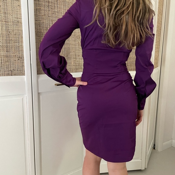 NEW La Perla purple sophisticated shirt dress US 2 - Picture 2 of 9